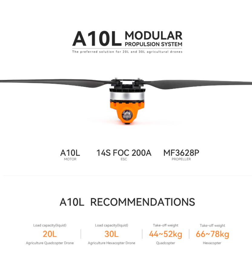 T-MOTOR A10L 12S 14S مجموعة مح - مراجعة Drone Kit Hexacopter وسعره